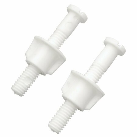 ALL-SOURCE 3/8in. x 2-1/2in. White Plastic Toilet Seat Hinge Bolt 456268